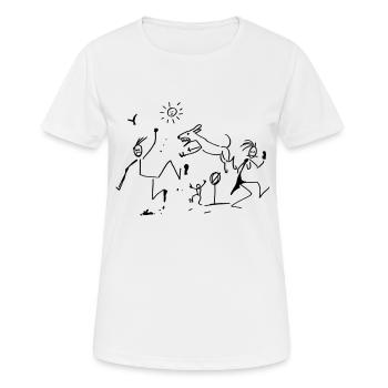 Abstrakte Kunst - Frauen T-Shirt atmungsaktiv - Weiß - Vorne - AI Model Female 172 dark (172cm)