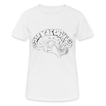 Gehirn - Frauen T-Shirt atmungsaktiv - Weiß - Vorne - AI Model Female 172 dark (172cm)