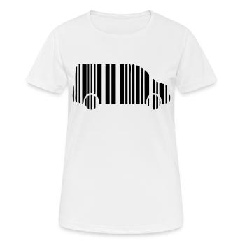 camper van strichcode - Frauen T-Shirt atmungsaktiv - Weiß - Vorne - AI Model Female 172 dark (172cm)