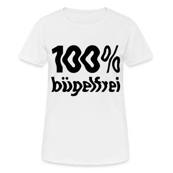 100 percent iron-free laundry folding suit costume - Women's Breathable T-Shirt - white - Front - AI Model Female 172 dark (172cm)