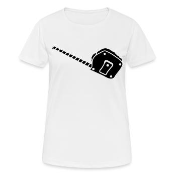 tape measure_2_g1 - Women's Breathable T-Shirt - white - Front - AI Model Female 172 dark (172cm)