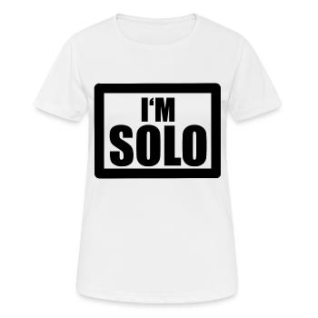 Je suis solo - T-shirt respirant Femme - blanc - Devant - AI Model Female 172 dark (172cm)