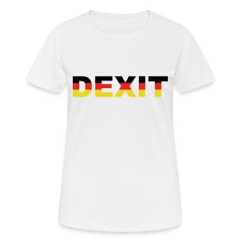Deutschland Exit EU / Dexit / Brexit - Frauen T-Shirt atmungsaktiv - Weiß - Vorne - AI Model Female 172 dark (172cm)