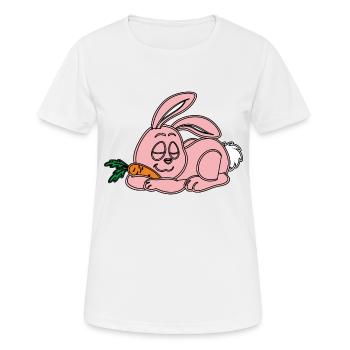 lièvre - T-shirt respirant Femme - blanc - Devant - AI Model Female 172 dark (172cm)