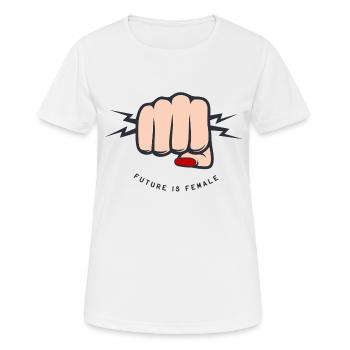Future Is Female - Women's Breathable T-Shirt - white - Front - AI Model Female 172 dark (172cm)