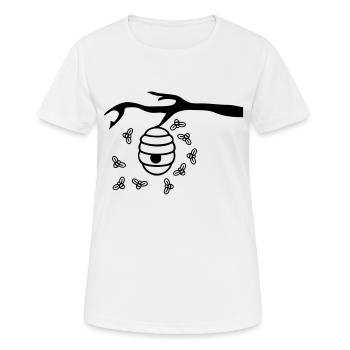 Beehive Branch - T-shirt respirant Femme - blanc - Devant - AI Model Female 172 dark (172cm)
