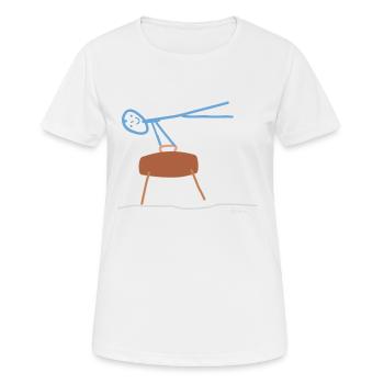 Turner Stick Figure Bock, Faire de l’activité sportive - T-shirt respirant Femme - blanc - Devant - AI Model Female 172 dark (172cm)