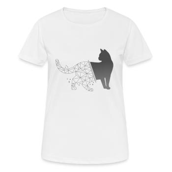 Cat - T-shirt respirant Femme - blanc - Devant - AI Model Female 172 dark (172cm)