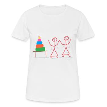 Acceptance stick figure marriage equality - Women's Breathable T-Shirt - white - Front - AI Model Female 172 dark (172cm)