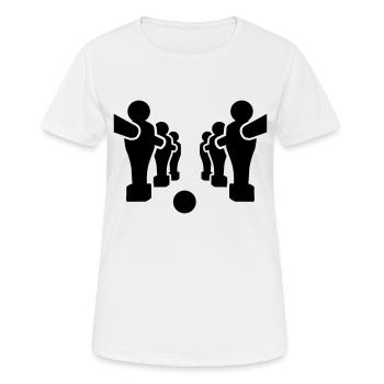 Tischkicker - Frauen T-Shirt atmungsaktiv - Weiß - Vorne - AI Model Female 172 dark (172cm)