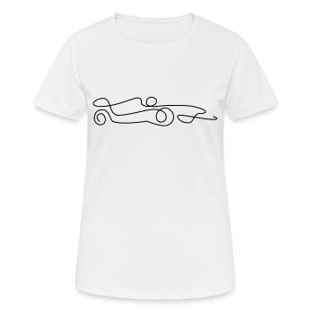 Race car - Women's Breathable T-Shirt - white - Front - AI Model Female 172 dark (172cm)