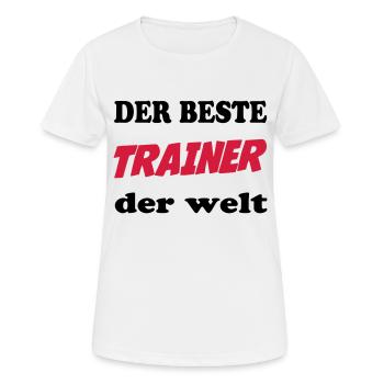 Der beste trainer der welt - Frauen T-Shirt atmungsaktiv - Weiß - Vorne - AI Model Female 172 dark (172cm)