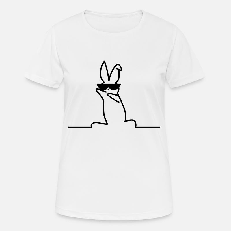 cool bunny - Women's Breathable T-Shirt - white