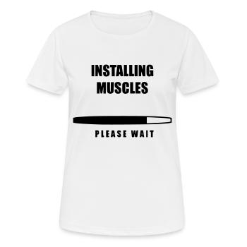 Gym gym entraînement musculation - T-shirt respirant Femme - blanc - Devant - AI Model Female 172 dark (172cm)