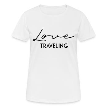 Reisen Reise Urlaub Liebe - Frauen T-Shirt atmungsaktiv - Weiß - Vorne - AI Model Female 172 dark (172cm)