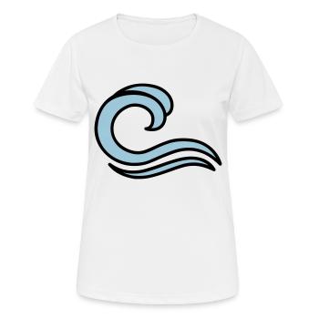 flots - T-shirt respirant Femme - blanc - Devant - AI Model Female 172 dark (172cm)
