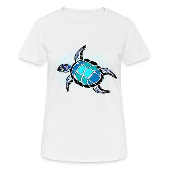 Blue turtle - Women's Breathable T-Shirt - white - Front - AI Model Female 172 dark (172cm)