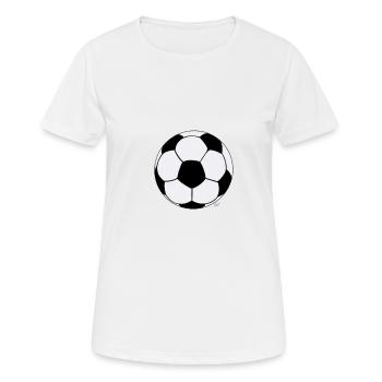 Ballon de foot - T-shirt respirant Femme - blanc - Devant - AI Model Female 172 dark (172cm)