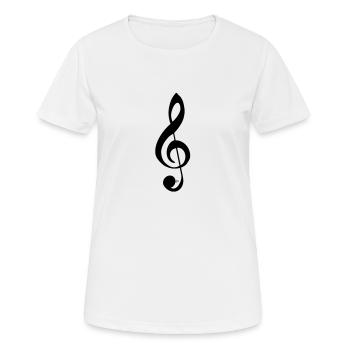 Clé de sol - T-shirt respirant Femme - blanc - Devant - AI Model Female 172 dark (172cm)