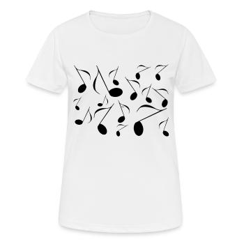 Notes de musique - T-shirt respirant Femme - blanc - Devant - AI Model Female 172 dark (172cm)