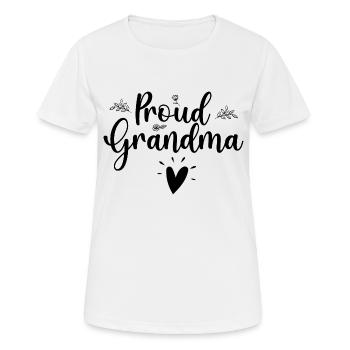 fière grand-mère. grand-mère. - T-shirt respirant Femme - blanc - Devant - AI Model Female 172 dark (172cm)