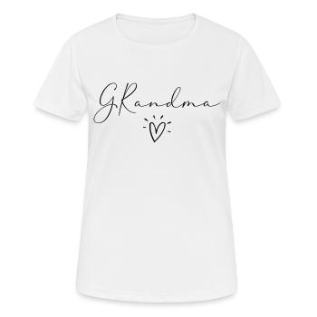 grand-mère. amour de grand-mère. - T-shirt respirant Femme - blanc - Devant - AI Model Female 172 dark (172cm)