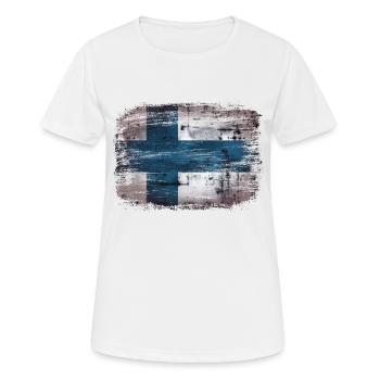 Finlande - Finland - T-shirt respirant Femme - blanc - Devant - AI Model Female 172 dark (172cm)