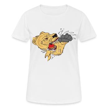 Grizzly ours - T-shirt respirant Femme - blanc - Devant - AI Model Female 172 dark (172cm)