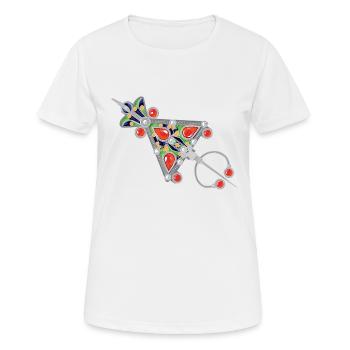 Bijoux kabyle - T-shirt respirant Femme - blanc - Devant - AI Model Female 172 dark (172cm)