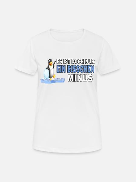 eisbaden pinguin motivation winterbader minus kalt - Frauen T-Shirt atmungsaktiv - Weiß