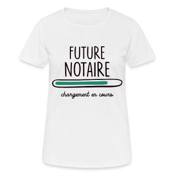 FUTURE NOTARY gift diploma end of studies - Women's Breathable T-Shirt - white - Front - AI Model Female 172 dark (172cm)