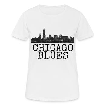 chicago blues - T-shirt respirant Femme - blanc - Devant - AI Model Female 172 dark (172cm)