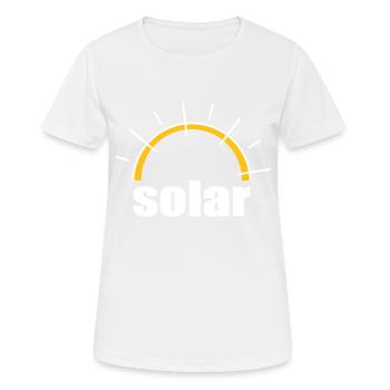 Énergie solaire - Énergies renouvelables - Soleil - T-shirt respirant Femme - blanc - Devant - AI Model Female 172 dark (172cm)
