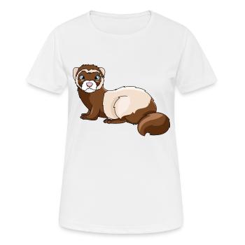 Frettchen - Frauen T-Shirt atmungsaktiv - Weiß - Vorne - AI Model Female 172 dark (172cm)