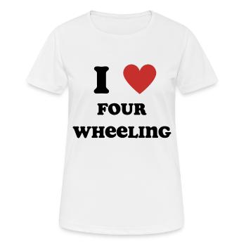 J’aime le four wheeling - T-shirt respirant Femme - blanc - Devant - AI Model Female 172 dark (172cm)