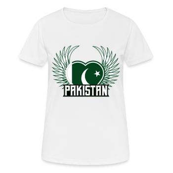 Pakistan - T-shirt respirant Femme - blanc - Devant - AI Model Female 172 dark (172cm)