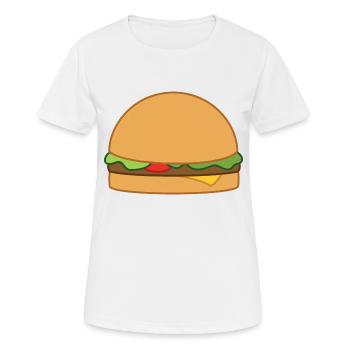 hamburger - T-shirt respirant Femme - blanc - Devant - AI Model Female 172 dark (172cm)