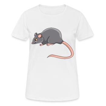 Rat - T-shirt respirant Femme - blanc - Devant - AI Model Female 172 dark (172cm)