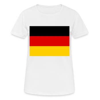 Allemagne - T-shirt respirant Femme - blanc - Devant - AI Model Female 172 dark (172cm)