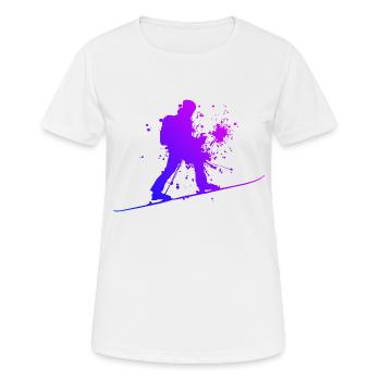Ski Tour Ski Touring Skiing Tour Herren Ski Mounta - Frauen T-Shirt atmungsaktiv - Weiß - Vorne - AI Model Female 172 dark (172cm)