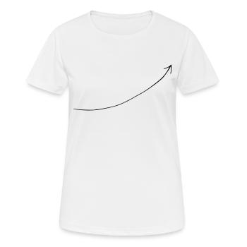 Pfeil gebogen Pfeile Symbol zum selbst gestalten - Frauen T-Shirt atmungsaktiv - Weiß - Vorne - AI Model Female 172 dark (172cm)