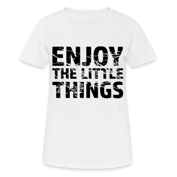Enjoy the little - Women's Breathable T-Shirt - white - Front - AI Model Female 172 dark (172cm)
