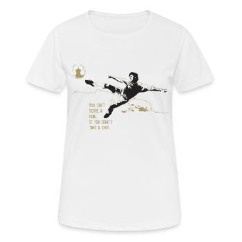 Fixez-vous un objectif. Or! - T-shirt respirant Femme - blanc - Devant - AI Model Female 172 dark (172cm)