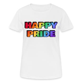 GLÜCKLICHER STOLZ - Frauen T-Shirt atmungsaktiv - Weiß - Vorne - AI Model Female 172 dark (172cm)