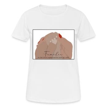 Famille - T-shirt respirant Femme - blanc - Devant - AI Model Female 172 dark (172cm)