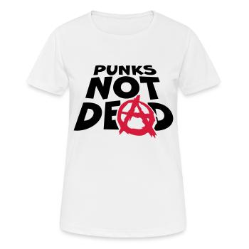 punks pas mort citation - T-shirt respirant Femme - blanc - Devant - AI Model Female 172 dark (172cm)