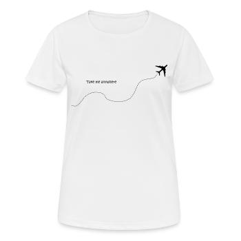 Take me anywhere (Travel Inspiration) - Women's Breathable T-Shirt - white - Front - AI Model Female 172 dark (172cm)