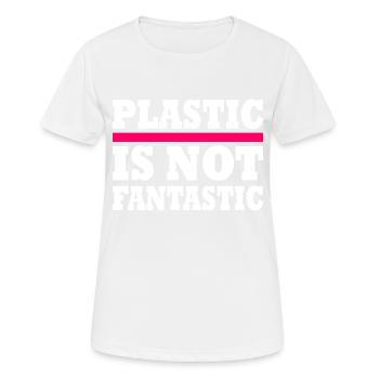 Plastic is not fantastic - Women's Breathable T-Shirt - white - Front - AI Model Female 172 dark (172cm)