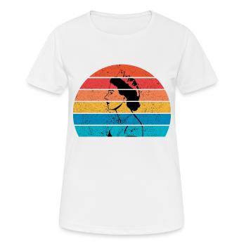 Reine Elizabeth II rétro vintage Elizabeth 2 - T-shirt respirant Femme - blanc - Devant - AI Model Female 172 dark (172cm)