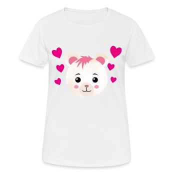 Chérie - T-shirt respirant Femme - blanc - Devant - AI Model Female 172 dark (172cm)